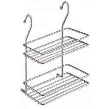 Полка двухъярусная малая 200х110х280 мм, хром