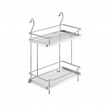 Полка двухъярусная 300x185x430 мм, хром