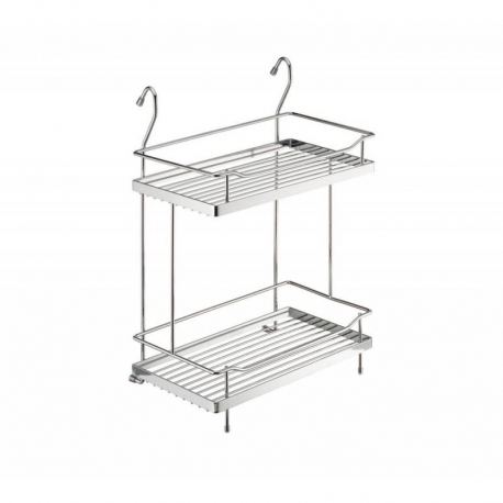 Полка двухъярусная 300x185x430 мм, хром