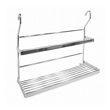 Полка двухъярусная 340х150х300 мм, хром