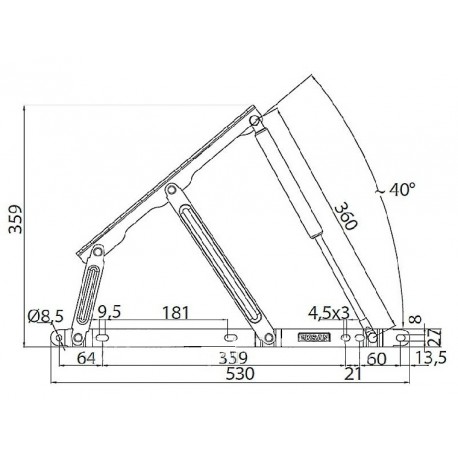 Механизм подъема кроватный Eksan