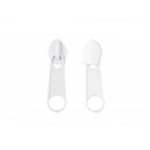 Бегунок для молнии №5 белый