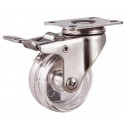Ролик D-50 mm зі стопором з нержавіючої сталі марка сталі 304