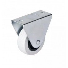 Ролик мебельный неповоротный d50 мм h70 мм белый